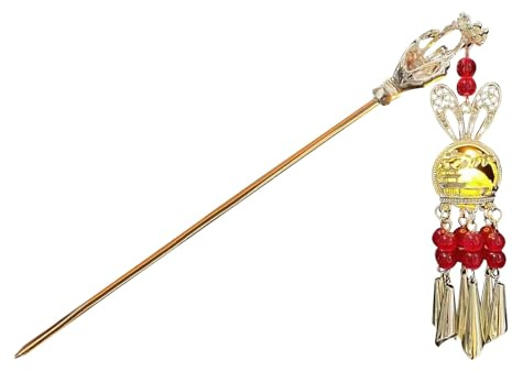 Haarspangen für Dutt, leuchtende Haarstäbe mit Schmuckstein, mit Laternenquaste, Vintage-Stil, chinesischer antiker Stil für die Herstellung von Zubehör