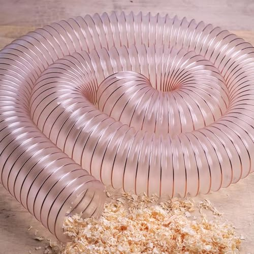 PU-Flexschlauch 1m - Absaugschlauch Superleicht, Sehr Flexibel, Schwer Entflammbar, Transparent Spiralschlauch Für Absauganlage Wanddicke 0,93MM (Inner diameter: 90MM)