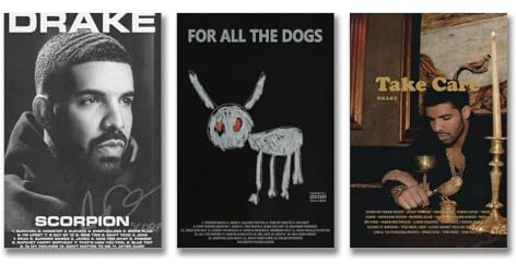 Generisch A Set Of 3 2 Poster Für Zimmer, Ästhetische Leinwand-Wandkunst, Schlafzimmer-Dekor Poster 08x12inch(20x30cm)-3pcs