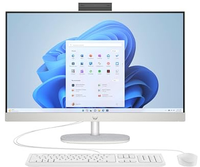 HP All-in-One 27-cr0013sl, Intel Core i7-1355U, 16 GB RAM, 512 GB, Grafica Integrata, 27 FHD IPS Antiriflesso, Webcam HD, Windows 11, Bianco
