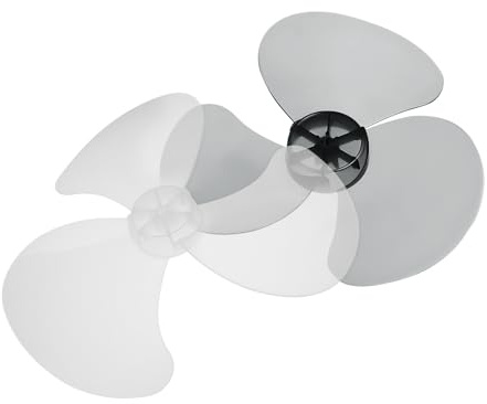 NUOBESTY 2pcs Replacement Fan Blades Plastic 3-leaves Lightweight Low Noise Operation with Nut Cover for Household Living Rooms