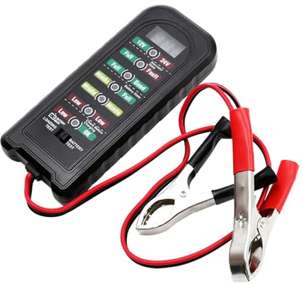 12V 24V LED Display Battery Checker Car Battery Tester Alternator Diagnostic Tools Fault Detector for Motorcycle Truck Tester for Car