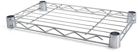 GSEUROMARKET Ripiano Leggero 35 X 60 Cm Cromato Per Libreria Scaffalatura Espositore Componibile Serie Mini System Archimede