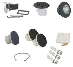 ASTRAL Kit Complet de pièces à sceller de Couleur Gris Anthracite pour Piscine Liner jusqu'à 8x4 m