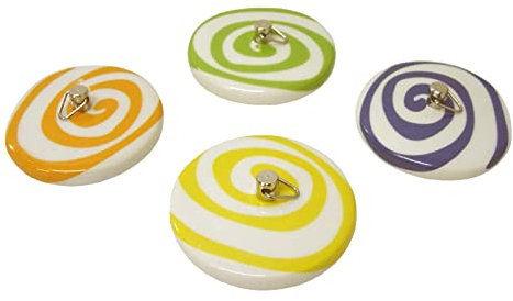 Set 4 Tapones BAÑERA Lavabo BIDE Fregadero Standard Porcelana SIMBOLO Espiral Variado
