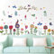WandSticker4U®- Wandtattoo Kinderzimmer BLUMEN bunt groß (193x95 cm) I Wandsticker Kinderzimmer Blumen Wiese Wilde Blumen Frühling I Wandaufkleber Kinderzimmer Deko Mädchen Junge Möbelsticker XXL