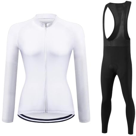 UGLY FROG Radtrikot Fahrradbekleidung Set Langarm Winddicht Damen Winter Thermische Fleece mit 3D Polster Hosen