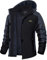 TACVASEN Damen Wasserabweisend Atmungsaktiv Winddicht Jacke Outdoor Wanderjacke Windbreaker Mantel Übergangs Jacke mit Abnehmbarer Kapuze, Schwarz, L