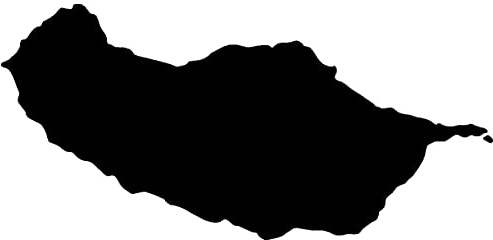 Samunshi® Madeira Insel Aufkleber Sticker Portugal in 9 Größen und 25 Farben (8x3,8cm schwarz)