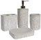 Sweet Home Collection, Accessori da bagno collezioni uniche moderne classiche contemporanee decorative bellissimi disegni per vasca da bagno doccia, set da 4 pezzi, Avalon