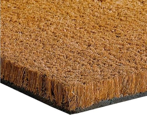 AcuStick Premium Coir Entrance Matting, Indoor/Outdoor, 1m/2m Width, Cut To Size, Heavy Duty, Hallway/Foyer/Lobby/Reception Mat (1m x 1m Nat)