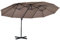 Outsunny Parasol déporté grande taille XXL inclinable avec pied en croix dim. 4,45L x 2,7l x 2,6H m piètement en acier inclus polyester marron