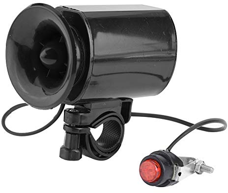 Fahrradklingel, Laut Fahrrad Klingel,Elektrische Hupenglocke Fahrradhupe, 6 Klänge Super Lauter Elektronischer Hupenalarm, für 22mm Lenker, Schwarz