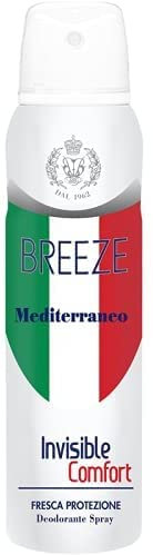 BREEZE DEODORANTE MEDITERRANEO INVISIBLE COMFORT SPRAY [6 CONFEZIONI DA 150 ML]