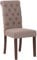 CLP Esszimmerstuhl Lisburn I Samt I Stoff I Polsterstuhl Gesteppt Chesterfield Design, Farbe:Taupe, Material:Stoff
