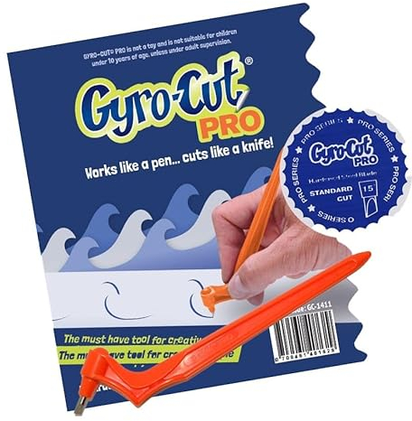 GYRO-Cut PRO Tool Fitted with Rotating Standard Cut Paper Blade Hobby Tool Craft Gyrocut