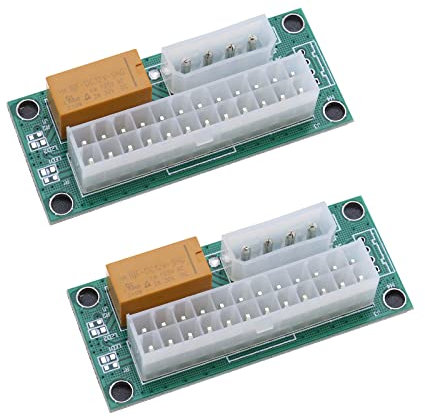 The Lord of the Tools 2 adaptadores de fuente de alimentación múltiple dual PSU Add2PSU placa de alimentación síncrona Add2PSU ATX de 24 pines a Molex 4 pines fuente de alimentación