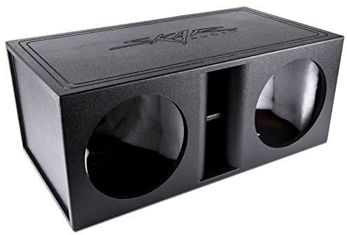 Skar Audio AR2X12V Dual 12 Universal Fit Armor Coated Ported Subwoofer Box with Kerf Port