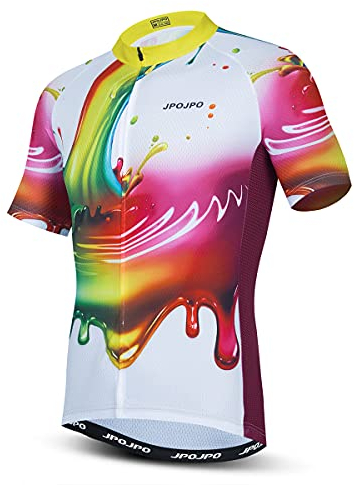 Fahrradtrikot für Herren, MTB-Trikot, Rennrad-Shirt, Sommer, kurzärmelig, Fahrradbekleidung, Cu5013, L