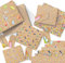 Papierdrachen 6 Bögen Geschenkpapier zur Einschulung | 60x40cm - verschiedene Designs hochwertig auf 100g/m² Papier - Kraftpapier - Verpackung zum Schulstart - Set 1