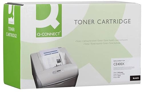 Q-Connect Toner mit hoher Ergiebigkeit kompatibel zu HP CE400X - Schwarz K15537QC