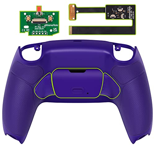 eXtremeRate Programable Rise Remap Kit 2.0 para ps5 Mando BDM-010 BDM-020 Actualización Board & Carcasa con Goma Grip & Botones Traseros Accesorios para ps5 Control-NO Incluye Mando(Galactic Purple)