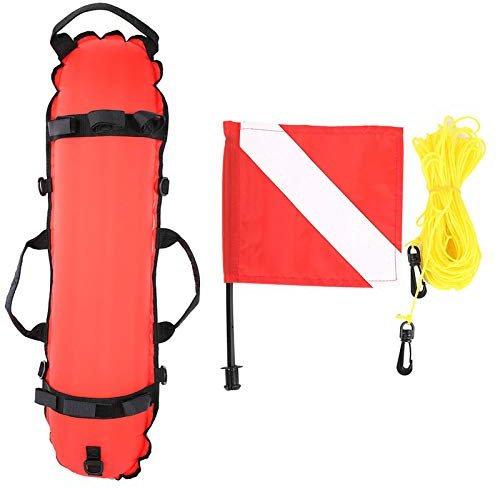 Wnesy Tauchball, Inflation Torpedo Boje Professional Automatic Lock Air Nylon + TPU Hingucker zum Tauchen für Tauchzubehör