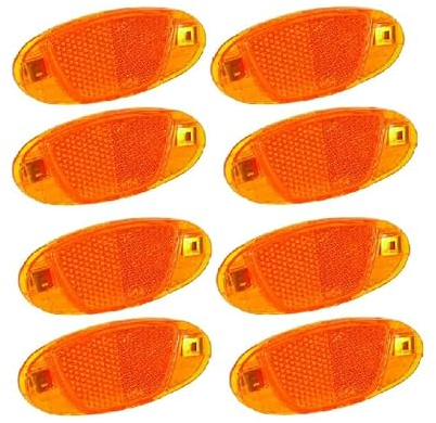 Büchel Radios de Ojos de Gato – [Juego de 8] con homologación StVZO y reflectores Rotos, para Bicicleta, reflectores de Ojos de Gato