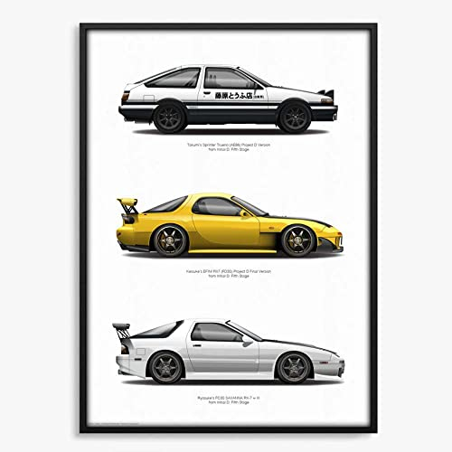 Leinwanddruck Supra Car Poster Supra Sport Car GTR Ae86 Gemälde Wandkunst Dekoration Bar Raumdekor Leinwand Poster Geschenk,40X50Cm Ohne Rahmen