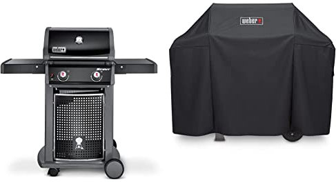 Weber Spirit E-210 Classic Barbecue Gaz, 2 Brûleurs, Noir (46010053) & Housse 7183 Premium pour Spirit/Spirit II série 300 et série Spirit 200, Noir