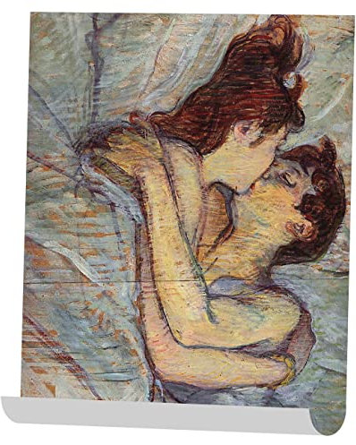 My Custom Style Poster Locandina Stampata su Carta Fotografica 200gr. #Arte-Bacio a Letto, Toulouse Lautrec#. 40x50cm