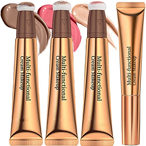 3 Stück Liquid Blush Set, leichte natürlich aussehende Samt wasserdichte langlebige multifunktionale Creme Blush Make-up (# 2, # 3, # 6)
