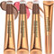 3 Stück Liquid Blush Set, leichte natürlich aussehende Samt wasserdichte langlebige multifunktionale Creme Blush Make-up (# 2, # 3, # 6)