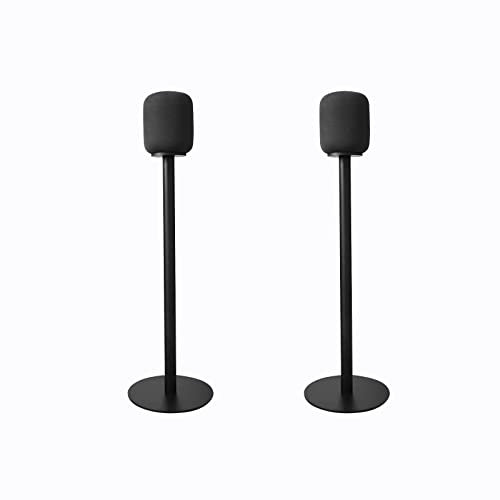 Lautsprecherständer für HomePod 2. Generation, kompatibel mit Apple HomePod 2. Generation, 1 Paar HomePod 2. Lautsprecher, Bodenständer mit Kabelmanagement (nur Halterung) (schwarz)