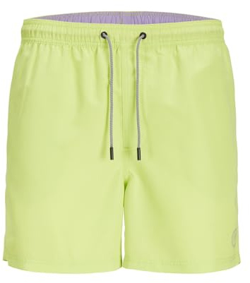 JACK & JONES Herren JPSTFIJI JJSWIM SOLID LY SN Shorts 12225961,Wild Lime/Detail:solid,S