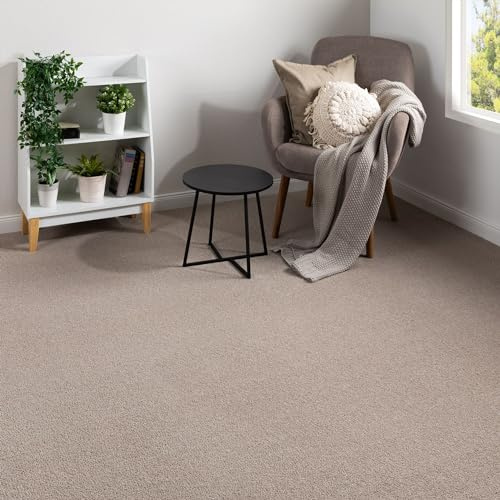 Steffensmeier Teppichboden Elba Meterware | Auslegware für Kinderzimmer Wohnzimmer Schlafzimmer | Sand, Größe: 400x500 cm