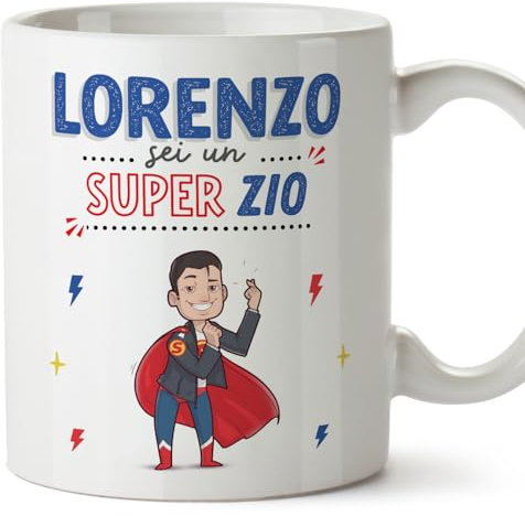 Mugffins Tazza Personalizzata in ceramica per ZIO 11 oz / 350 ml - In italiano - Sei Super! - Idea regalo per compleanno, anniversario, natale