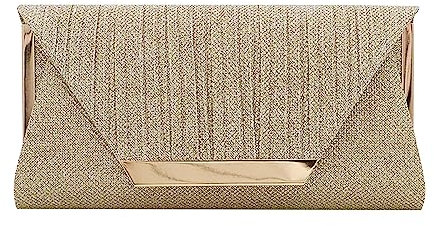 Diabetiker Taschen Glitzer-Clutch-Geldbörsen für Damen, Abendtaschen, Umschlagtaschen, formelle Handtaschen, Hochzeit, Party, Abschlussball Zirkeltraining Taschen Herren (Gold, One Size)
