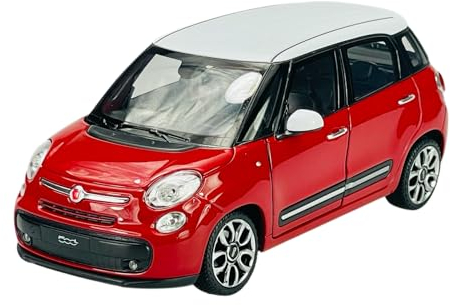 Welly FIAT 500L Rot mit weißem Dach AB 2012 1/24 1:24 Metall Modell Auto Die Cast Neu im Kasten