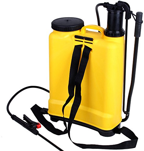 Drucksprüher, 16 l, Drucksprüher, Rückensprühgerät für Pflanzenpflege, Pestizide, Pflanzenschutz und Tapeten, 46,8 x 33 x 17,5 cm (gelb)