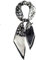 GIMIRO Satin Seidenschal 148 x 13,5 cm Krawatte Double Layer Bund für Blazer, Mantel, Kleid (Black - White Shadow Leopard)