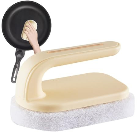 Sponge Cleaner Brush, Brush Sponge Cleaner | Scrubbing Brush, Sponge, Bathtub Cleaner, Wash Scrubber Cleaner, Thick Pool Cleaning Brush for Ovens, Glass Sinks