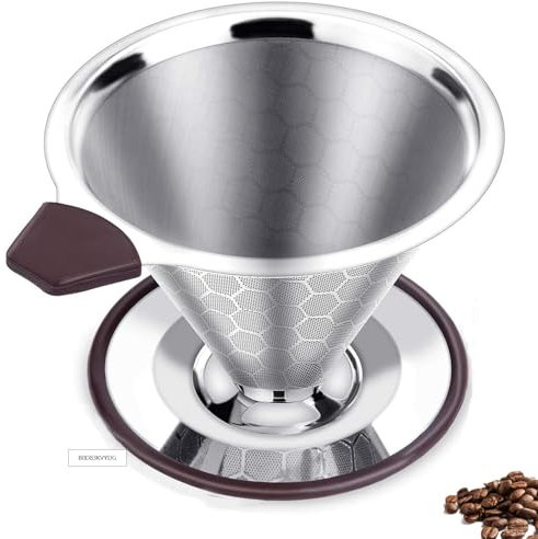 Permanenter Kaffeefilter Edelstahl Papierloser Kaffeefilter Ideal Kaffeefilter Wiederverwendbar, Permanentfilter, Kaffee Filter Permanent, Genießen Sie die Zubereitung von Handgebrühtem Kaffee