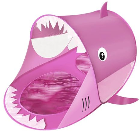 HYPIQQ Strandmuschel Pop Up Tragbar Extra Light Strandzelt,UV-Schutz, Beach Zelt Für Familie, Strand, Garten, Camping,Rosa