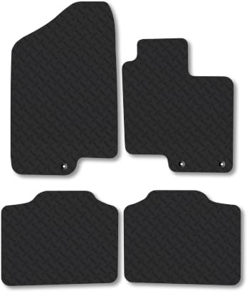 Kia Optima (2010-2015) 5mm Rubber Car Mats | Heavy Duty Rubber Tailored Fit Floor Mats Full Coverage Durable Waterproof Accessories Easy Clean Anti Slip Made in the UK
