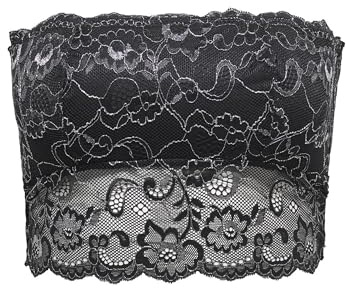 ONLY Onlchloe Lace Glitter Bandeau Top Acc