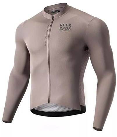 ROCKBROS Road to Sky Fahrradtrikot Langarm Herren Jersey Sommer | Atmungsaktiv Schnell Trocknen Fahrrad Trikot Mountainbike Renrrad Radsport Laufen Outdoor