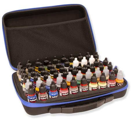 Hartem - Estuche Portátil para Tintas al Alcohol y Pinturas Acrílicas de Modelismo | Capacidad de 60 Botellas para Diamond Painting | Espuma Foam, Bolsillo Interior y Cierre Doble Cremallera