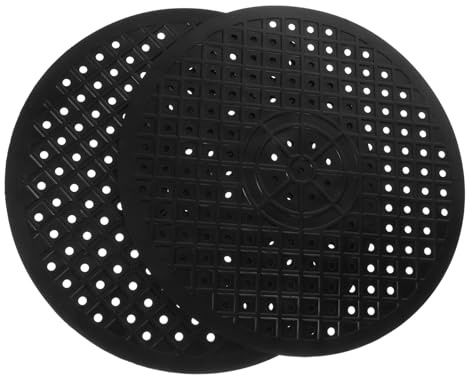 ANDRESLAD 2pcs Rubber Sink Dish Drying Mats for Kitchen Sink Protection and Easy Drain, Non-Slip Black Rubber Mat Suitable for Dishware and Glassware in Kitchen
