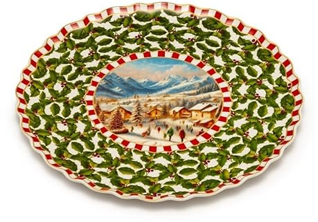 Generico Piatto grande Natale porcellana 33cm Palais Royal
